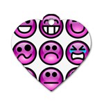 Chronic Pain Emoticons Dog Tag Heart (One Sided) 