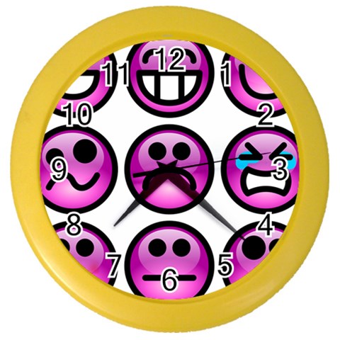 Chronic Pain Emoticons Wall Clock (Color) from ArtsNow.com Front