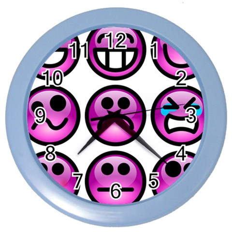 Chronic Pain Emoticons Wall Clock (Color) from ArtsNow.com Front