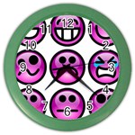 Chronic Pain Emoticons Wall Clock (Color)