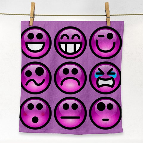 Chronic Pain Emoticons Face Towel from ArtsNow.com Front