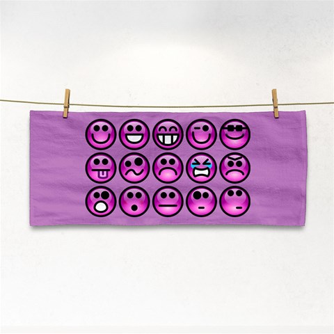 Chronic Pain Emoticons Hand Towel from ArtsNow.com Front