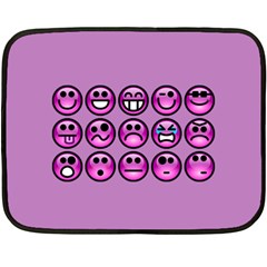 Chronic Pain Emoticons Mini Fleece Blanket (Two Sided) from ArtsNow.com 35 x27  Blanket Back