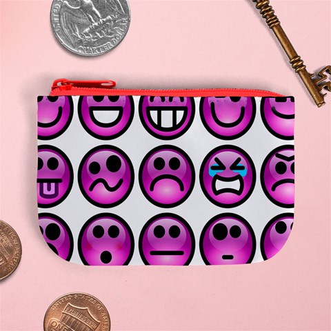 Chronic Pain Emoticons Coin Change Purse from ArtsNow.com Front