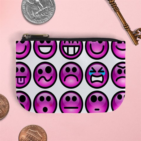 Chronic Pain Emoticons Coin Change Purse from ArtsNow.com Front