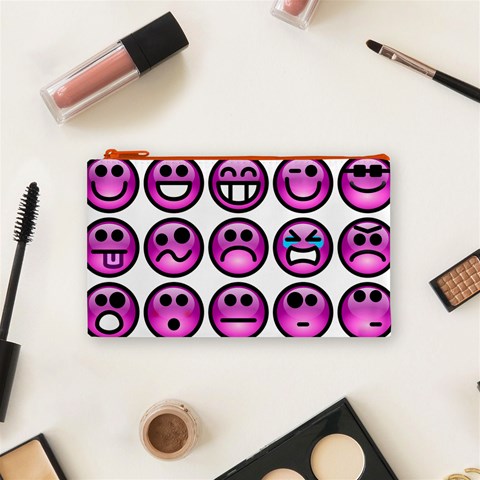 Chronic Pain Emoticons Cosmetic Bag (Small) from ArtsNow.com Front