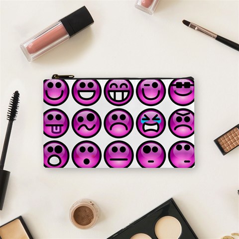 Chronic Pain Emoticons Cosmetic Bag (Small) from ArtsNow.com Front