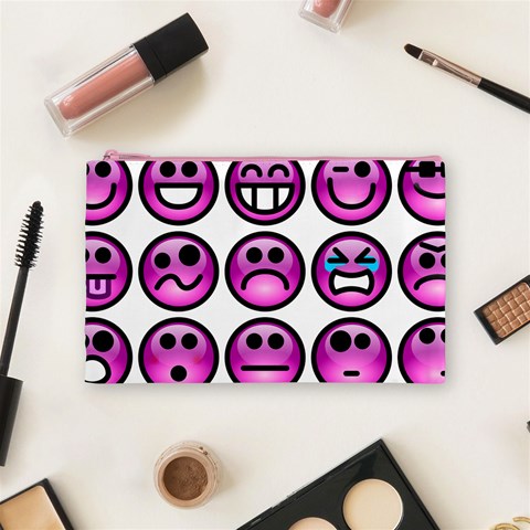 Chronic Pain Emoticons Cosmetic Bag (Medium) from ArtsNow.com Front