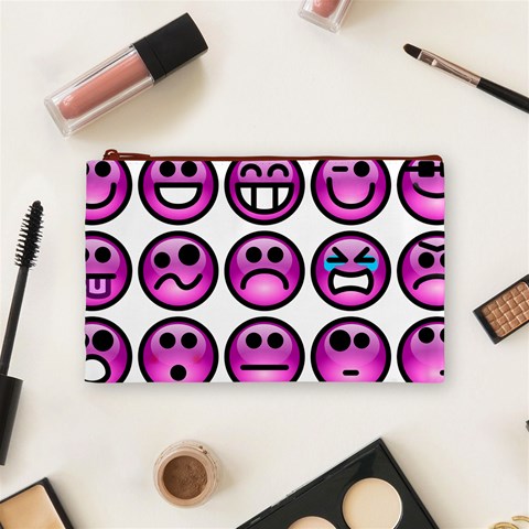 Chronic Pain Emoticons Cosmetic Bag (Medium) from ArtsNow.com Front