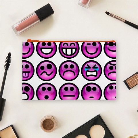 Chronic Pain Emoticons Cosmetic Bag (Medium) from ArtsNow.com Front