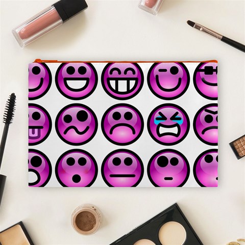 Chronic Pain Emoticons Cosmetic Bag (Large) from ArtsNow.com Front