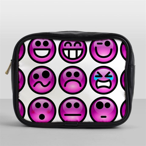 Chronic Pain Emoticons Mini Travel Toiletry Bag (One Side) from ArtsNow.com Front