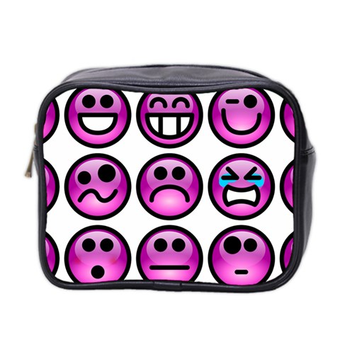 Chronic Pain Emoticons Mini Travel Toiletry Bag (Two Sides) from ArtsNow.com Front