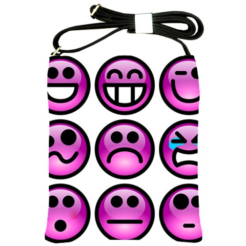 Chronic Pain Emoticons Shoulder Sling Bag from ArtsNow.com Front