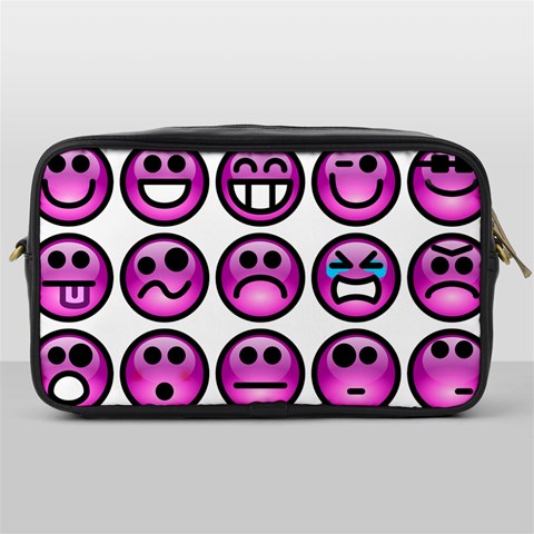 Chronic Pain Emoticons Travel Toiletry Bag (One Side) from ArtsNow.com Front