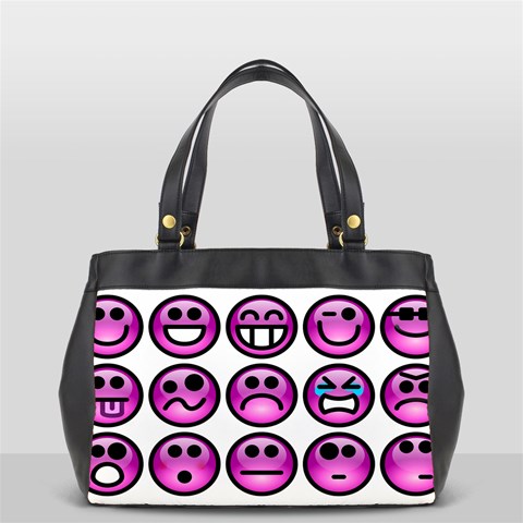 Chronic Pain Emoticons Oversize Office Handbag (One Side) from ArtsNow.com Front