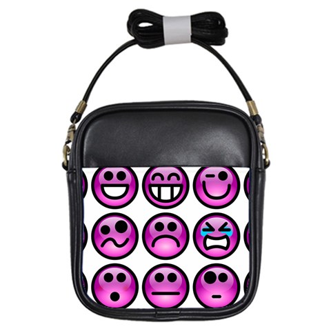 Chronic Pain Emoticons Girl s Sling Bag from ArtsNow.com Front