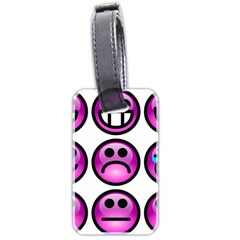 Chronic Pain Emoticons Luggage Tag (Two Sides) from ArtsNow.com Front