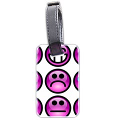 Chronic Pain Emoticons Luggage Tag (Two Sides) from ArtsNow.com Back