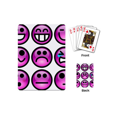 Chronic Pain Emoticons Playing Cards (Mini) from ArtsNow.com Back