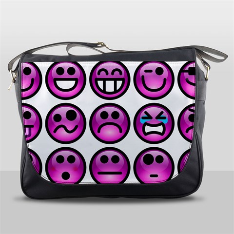 Chronic Pain Emoticons Messenger Bag from ArtsNow.com Front