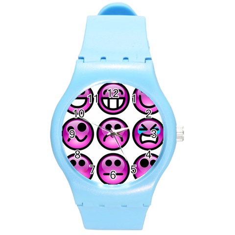 Chronic Pain Emoticons Plastic Sport Watch (Medium) from ArtsNow.com Front