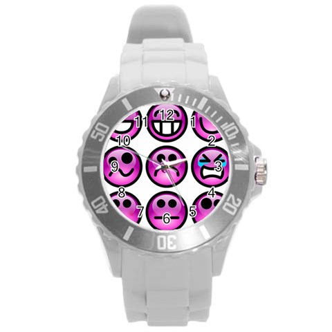 Chronic Pain Emoticons Plastic Sport Watch (Large) from ArtsNow.com Front