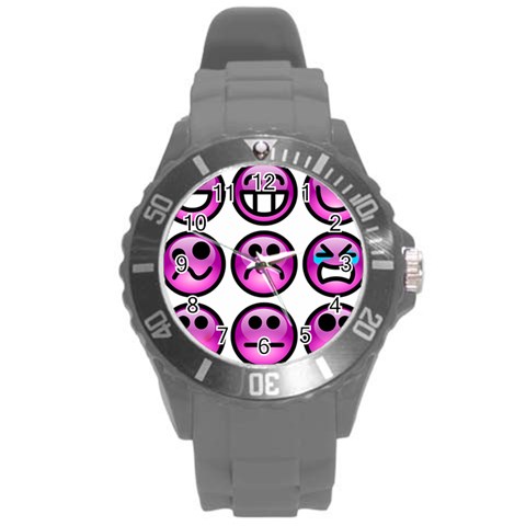 Chronic Pain Emoticons Plastic Sport Watch (Large) from ArtsNow.com Front