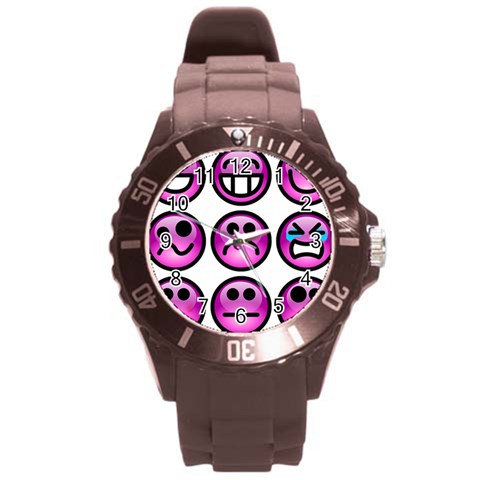 Chronic Pain Emoticons Plastic Sport Watch (Large) from ArtsNow.com Front