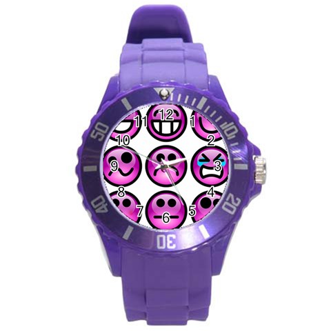 Chronic Pain Emoticons Plastic Sport Watch (Large) from ArtsNow.com Front