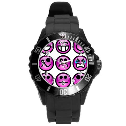 Chronic Pain Emoticons Plastic Sport Watch (Large) from ArtsNow.com Front