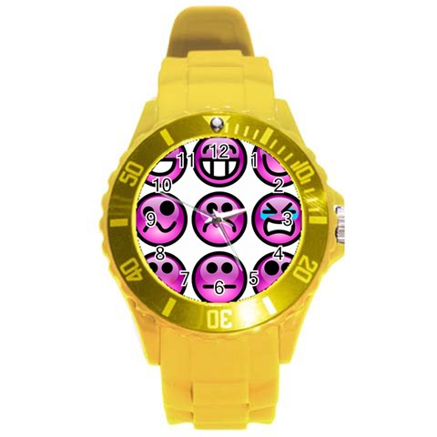 Chronic Pain Emoticons Plastic Sport Watch (Large) from ArtsNow.com Front