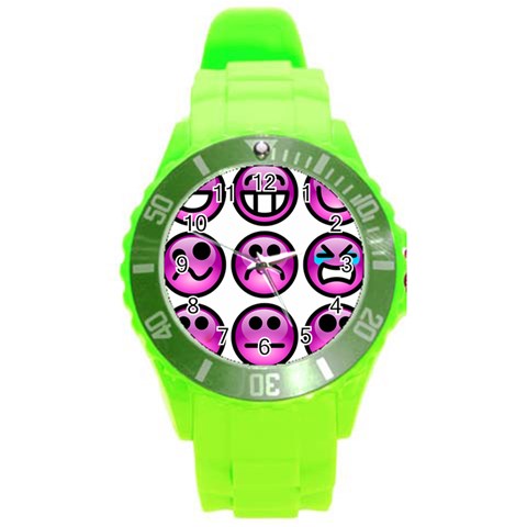 Chronic Pain Emoticons Plastic Sport Watch (Large) from ArtsNow.com Front