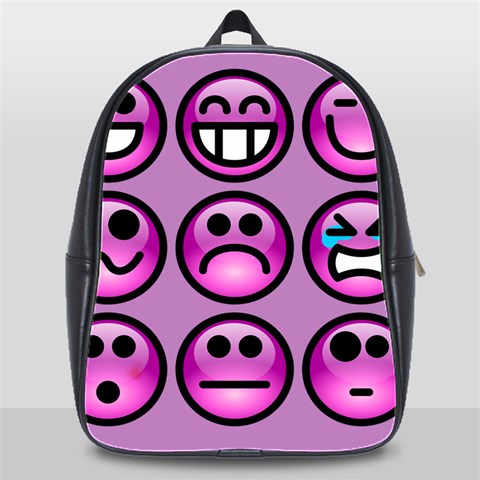 Chronic Pain Emoticons School Bag (XL) from ArtsNow.com Front