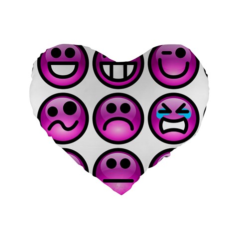 Chronic Pain Emoticons 16  Premium Heart Shape Cushion  from ArtsNow.com Front