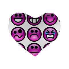 Chronic Pain Emoticons 16  Premium Heart Shape Cushion  from ArtsNow.com Front