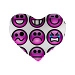 Chronic Pain Emoticons 16  Premium Heart Shape Cushion 