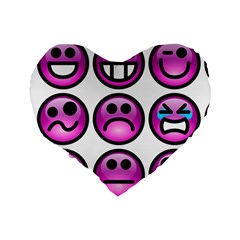 Chronic Pain Emoticons 16  Premium Heart Shape Cushion  from ArtsNow.com Back