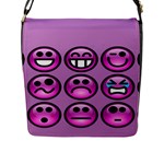 Chronic Pain Emoticons Flap Closure Messenger Bag (Large)