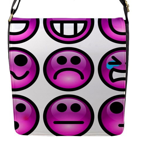 Chronic Pain Emoticons Flap Closure Messenger Bag (Small) from ArtsNow.com Front