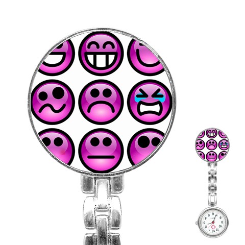 Chronic Pain Emoticons Stainless Steel Nurses Watch from ArtsNow.com Front