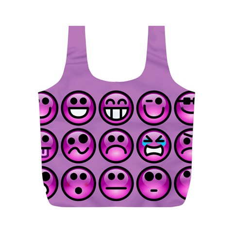 Chronic Pain Emoticons Reusable Bag (M) from ArtsNow.com Front