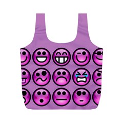 Chronic Pain Emoticons Reusable Bag (M) from ArtsNow.com Front