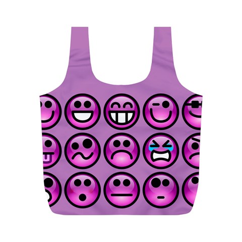 Chronic Pain Emoticons Reusable Bag (M) from ArtsNow.com Back