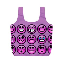 Chronic Pain Emoticons Reusable Bag (M) from ArtsNow.com Back