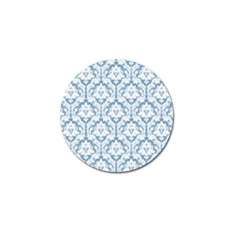 White On Light Blue Damask Golf Ball Marker 4 Pack from ArtsNow.com Front