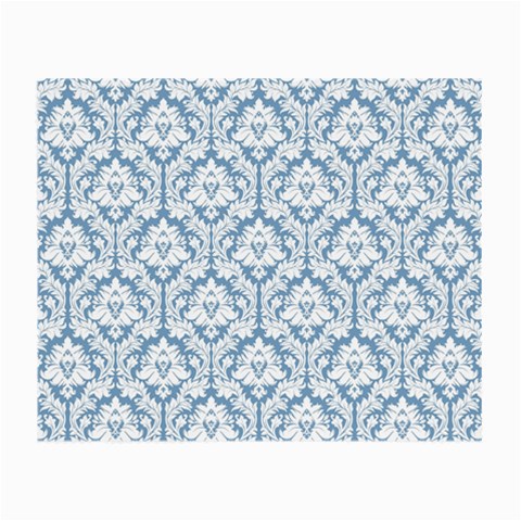 White On Light Blue Damask Glasses Cloth (Small) from ArtsNow.com Front