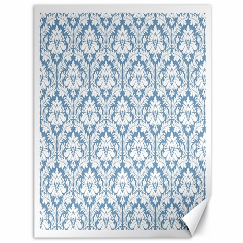 White On Light Blue Damask Canvas 36  x 48  (Unframed) from ArtsNow.com 35.26 x46.15  Canvas - 1