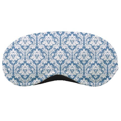 White On Light Blue Damask Sleeping Mask from ArtsNow.com Front