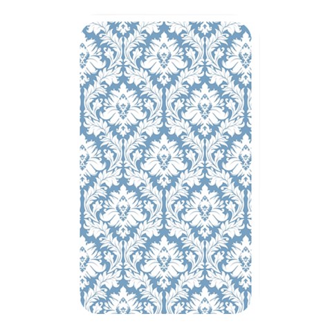 White On Light Blue Damask Memory Card Reader (Rectangular) from ArtsNow.com Front